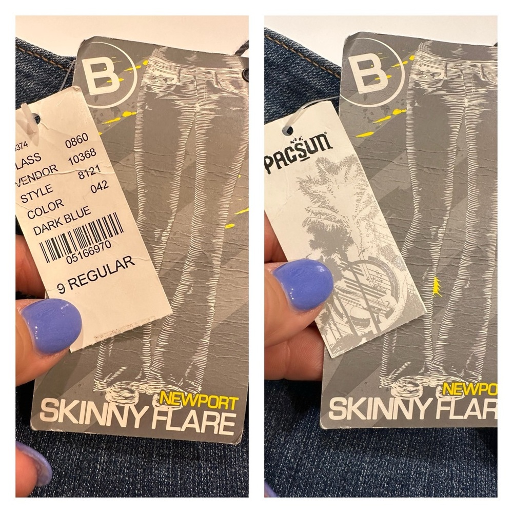 NWT Bullhead Dark Blue skinny Flare Jeans - Picture 6 of 6